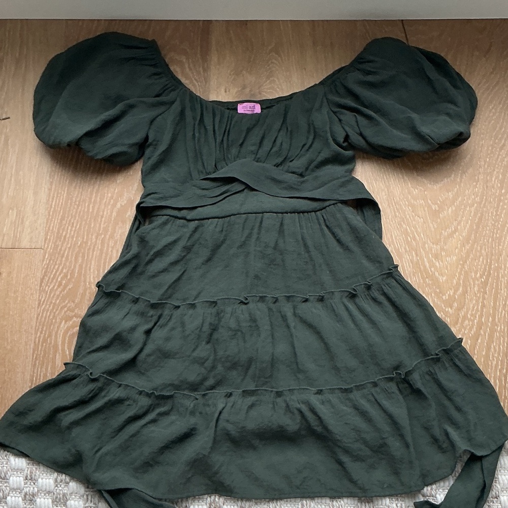 Discontinued Mi Ari Dark Green Dress